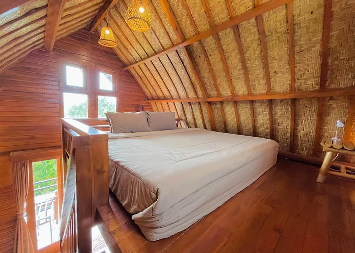 アパート Murna House 2, Rooftop Balinese Wooden House 360 Sunrise To Sunset View *